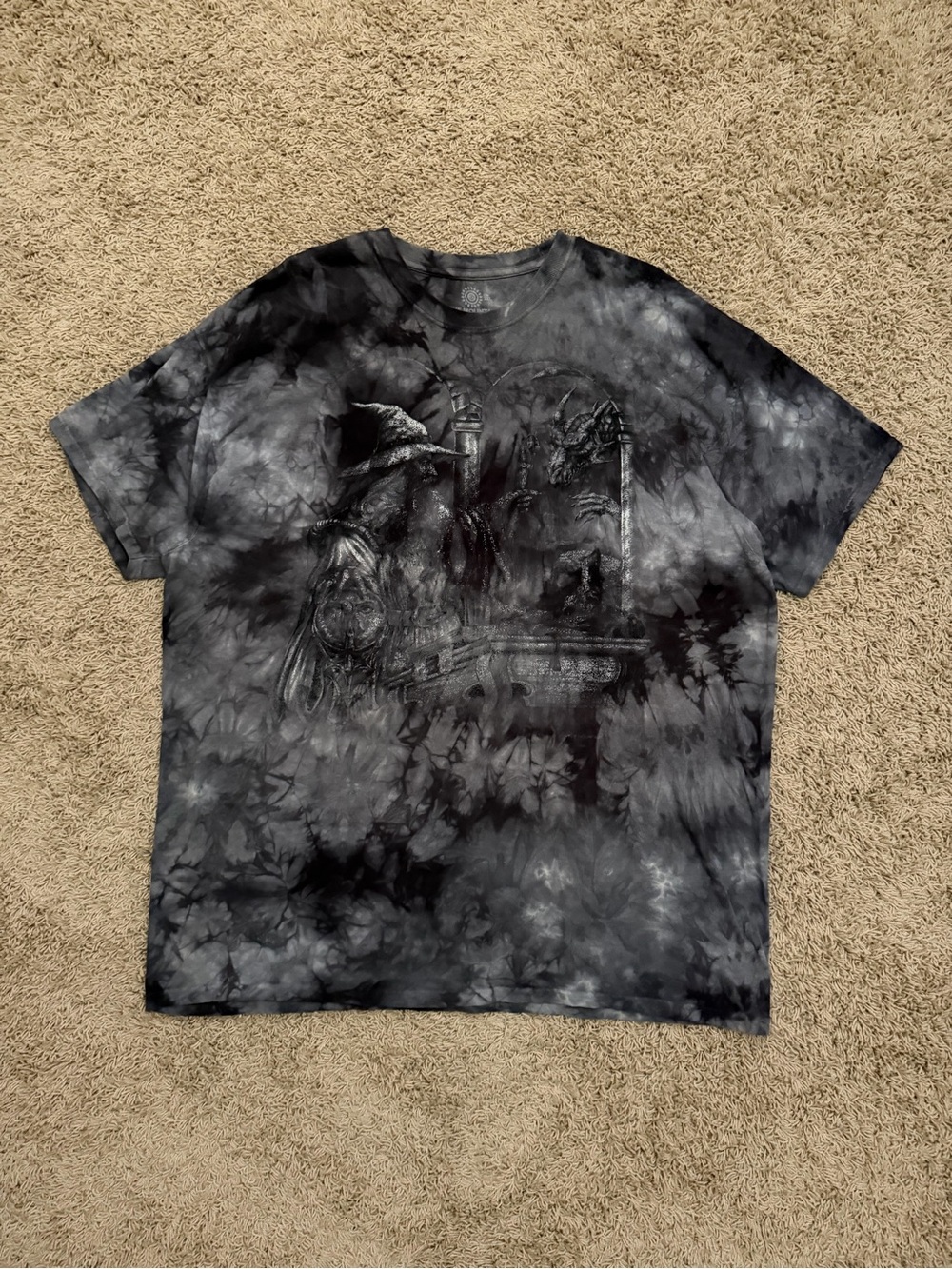 Vintage The Mountain Wizard Dragon Tie Dye T-Shirt Magic Magician 3XL RARE